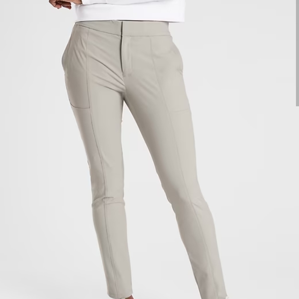 Athleta Light Gray Wander Stash Skinny Pant